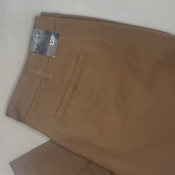 NWT J. CREW Girlfriend Chino High Rise Khakhi Ankle Cropped - Picture 4 of 9